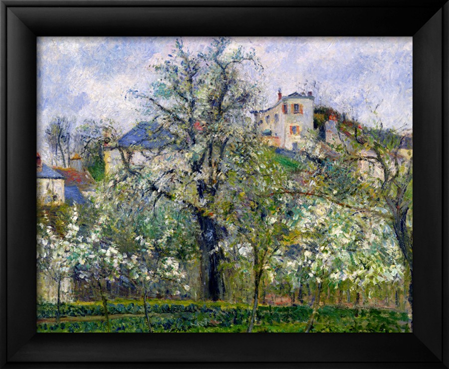 The Vegetable Garden with Trees in Blossom, Spring, Pontoise, 1877 - Camille Pissarro Paintings